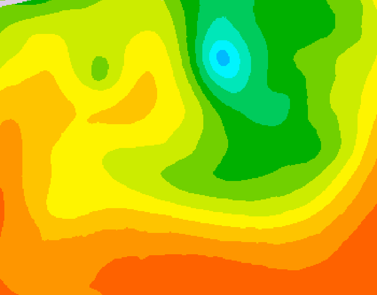 GDPS 500 millibar geopotential height 048 hour forecast chart for Canada based on 2026/08/11 0000Z data