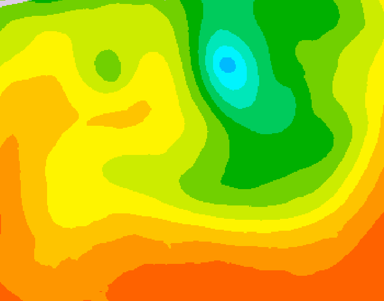 GDPS 500 millibar geopotential height 054 hour forecast chart for Canada based on 2026/08/11 0000Z data