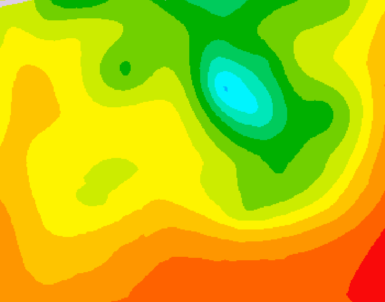 GDPS 500 millibar geopotential height 072 hour forecast chart for Canada based on 2026/08/11 0000Z data