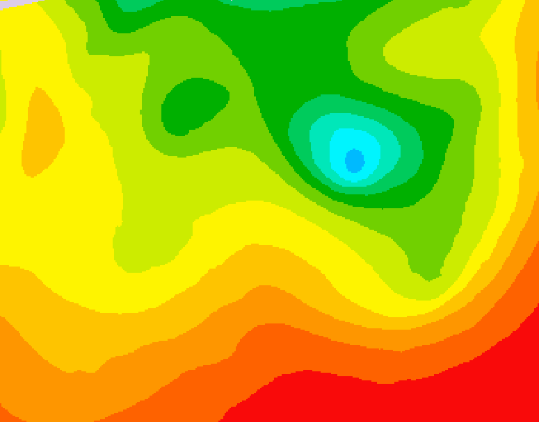 GDPS 500 millibar geopotential height 090 hour forecast chart for Canada based on 2026/08/11 0000Z data