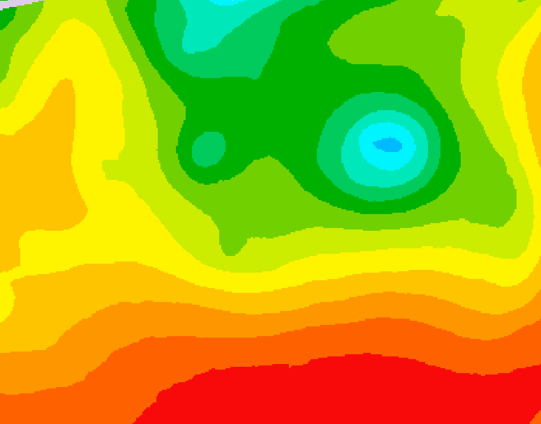 GDPS 500 millibar geopotential height 126 hour forecast chart for Canada based on 2026/08/11 0000Z data