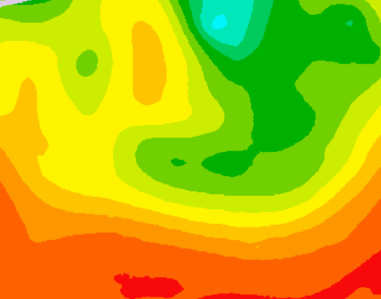 GDPS 500 millibar geopotential height 012 hour forecast chart for Canada based on 2026/08/11 1200Z data