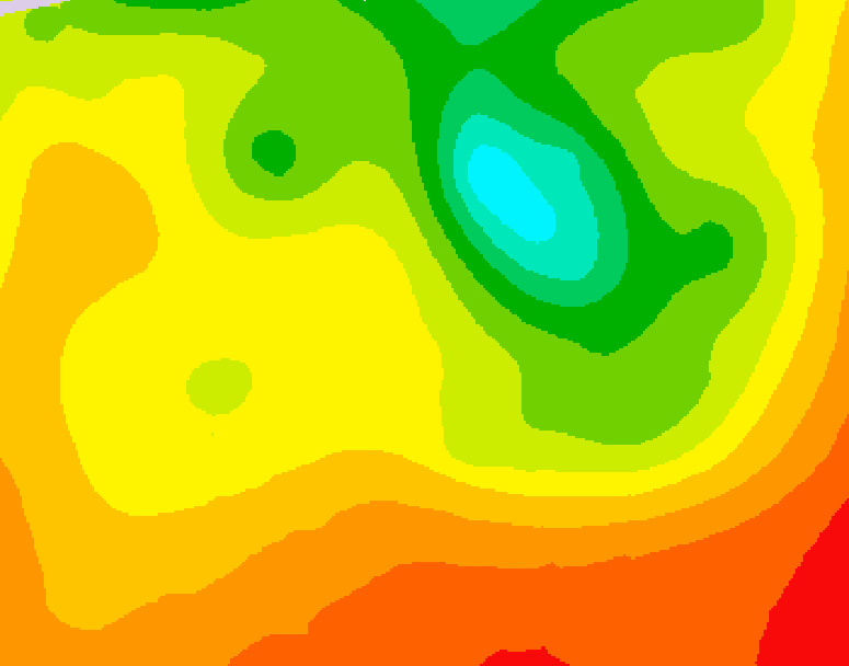 GDPS 500 millibar geopotential height 060 hour forecast chart for Canada based on 2026/08/11 1200Z data