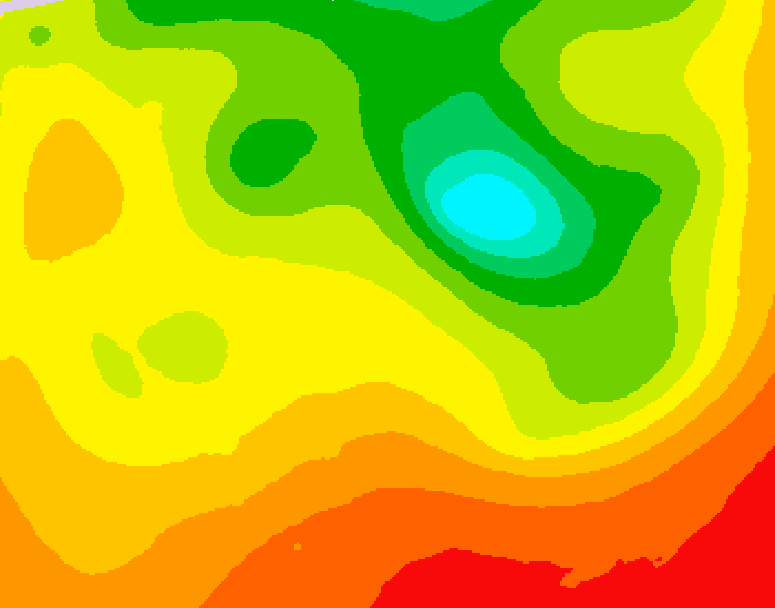 GDPS 500 millibar geopotential height 072 hour forecast chart for Canada based on 2026/08/11 1200Z data