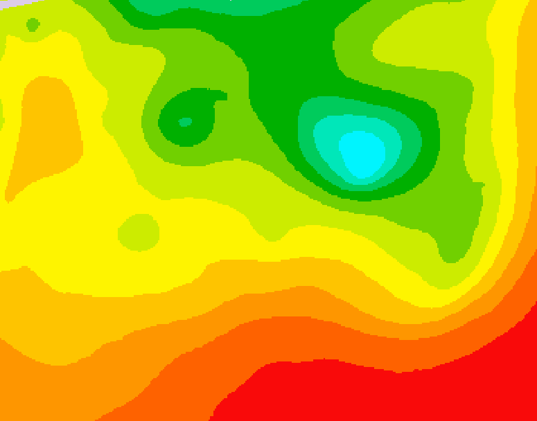 GDPS 500 millibar geopotential height 084 hour forecast chart for Canada based on 2026/08/11 1200Z data