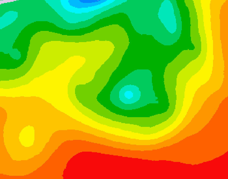 GDPS 500 millibar geopotential height 222 hour forecast chart for Canada based on 2026/08/11 1200Z data