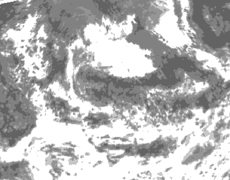 GDPS total cloud 018 hour forecast chart for Canada based on 2026/08/11 0000Z data