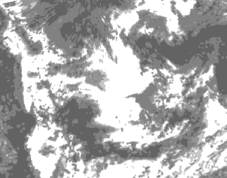 GDPS total cloud 084 hour forecast chart for Canada based on 2026/08/11 0000Z data