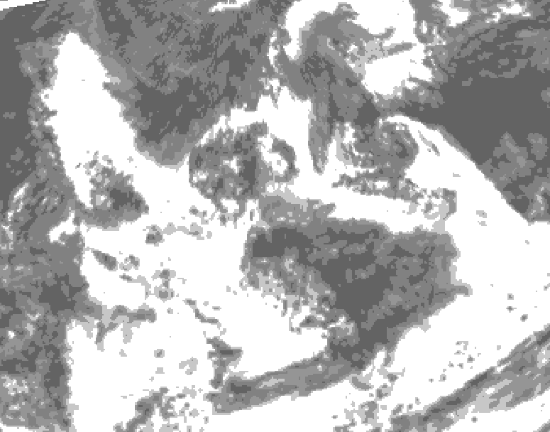GDPS total cloud 138 hour forecast chart for Canada based on 2026/08/11 0000Z data
