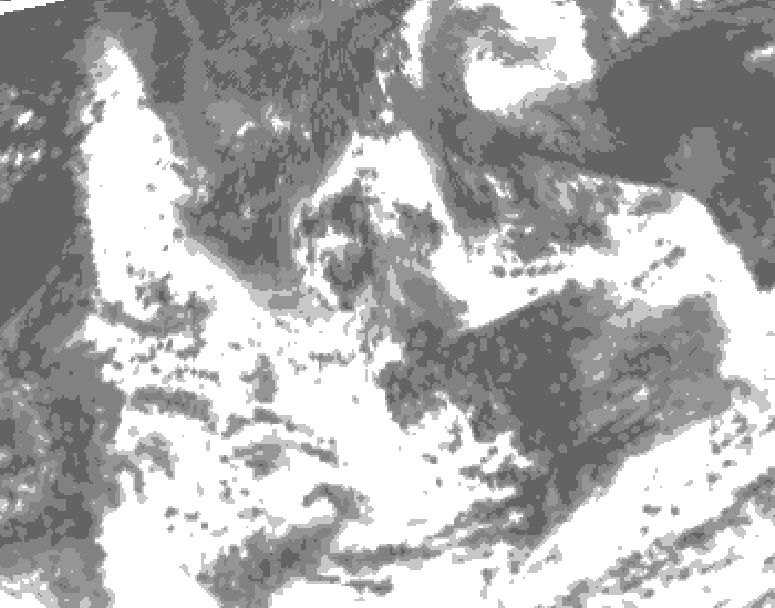 GDPS total cloud 150 hour forecast chart for Canada based on 2026/08/11 0000Z data