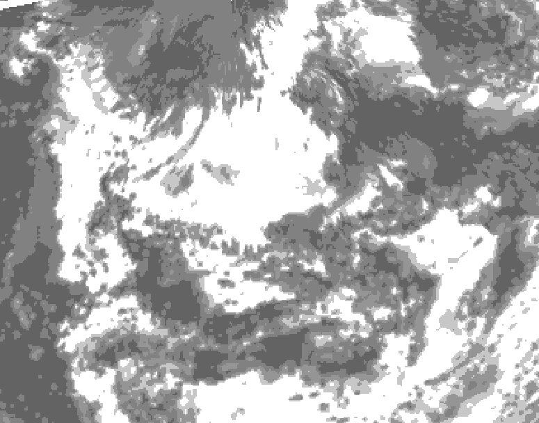 GDPS total cloud 048 hour forecast chart for Canada based on 2026/08/11 1200Z data