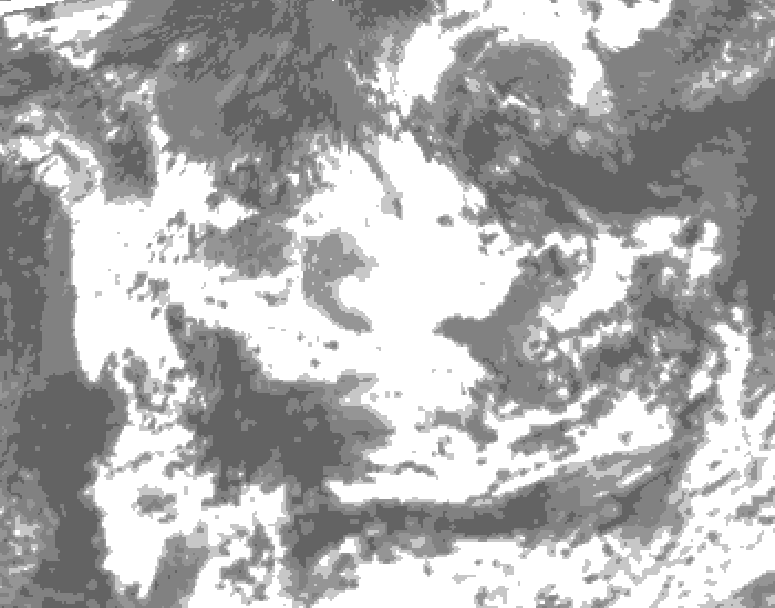 GDPS total cloud 072 hour forecast chart for Canada based on 2026/08/11 1200Z data