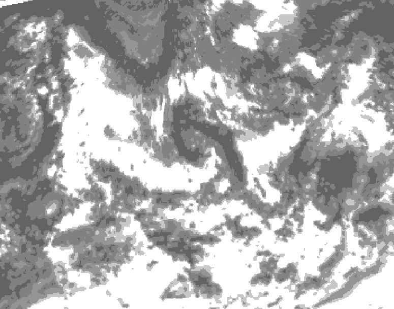GDPS total cloud 168 hour forecast chart for Canada based on 2026/08/11 1200Z data