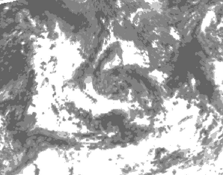 GDPS total cloud 192 hour forecast chart for Canada based on 2026/08/11 1200Z data