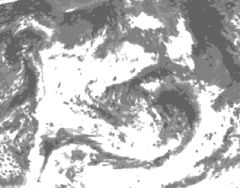 GDPS total cloud 222 hour forecast chart for Canada based on 2026/08/11 1200Z data
