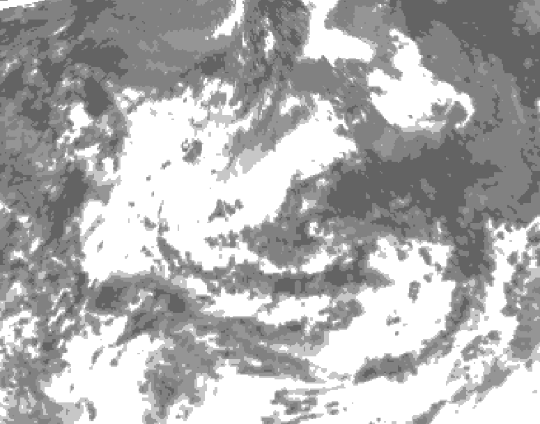 GDPS total cloud 240 hour forecast chart for Canada based on 2026/08/11 1200Z data