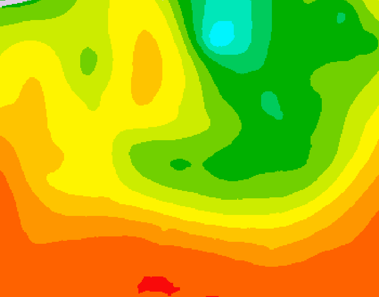 GDPS 500 millibar geopotential height 006 hour forecast chart for Canada based on 2026/08/12 0000Z data
