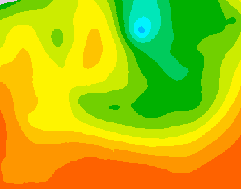 GDPS 500 millibar geopotential height 012 hour forecast chart for Canada based on 2026/08/12 0000Z data