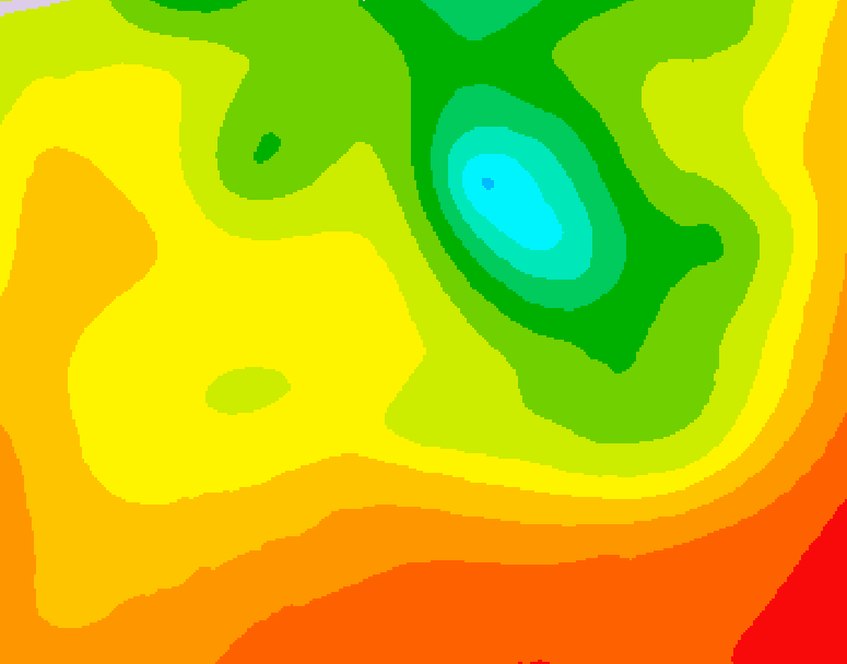 GDPS 500 millibar geopotential height 048 hour forecast chart for Canada based on 2026/08/12 0000Z data