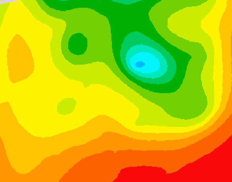 GDPS 500 millibar geopotential height 060 hour forecast chart for Canada based on 2026/08/12 0000Z data