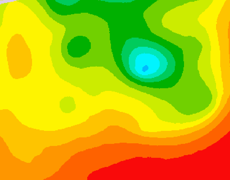 GDPS 500 millibar geopotential height 066 hour forecast chart for Canada based on 2026/08/12 0000Z data