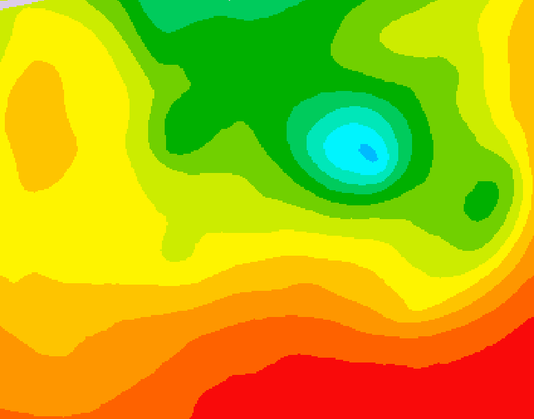 GDPS 500 millibar geopotential height 078 hour forecast chart for Canada based on 2026/08/12 0000Z data