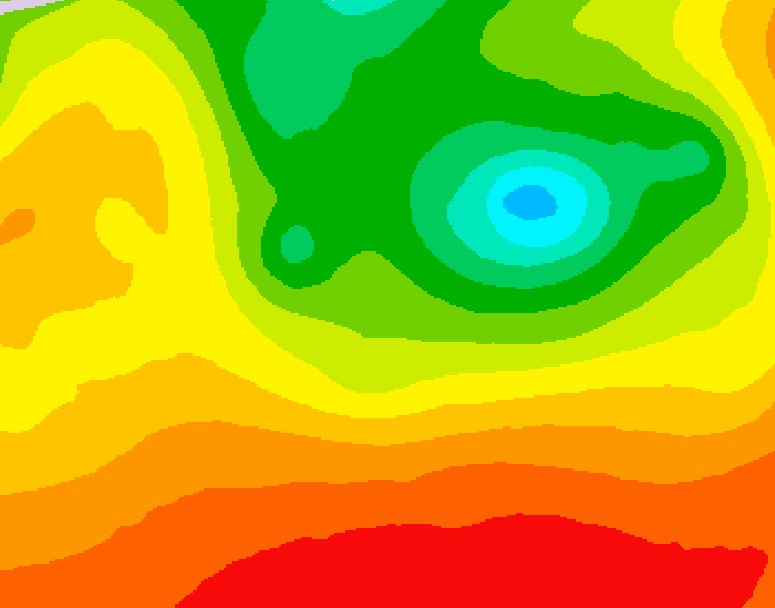 GDPS 500 millibar geopotential height 102 hour forecast chart for Canada based on 2026/08/12 0000Z data