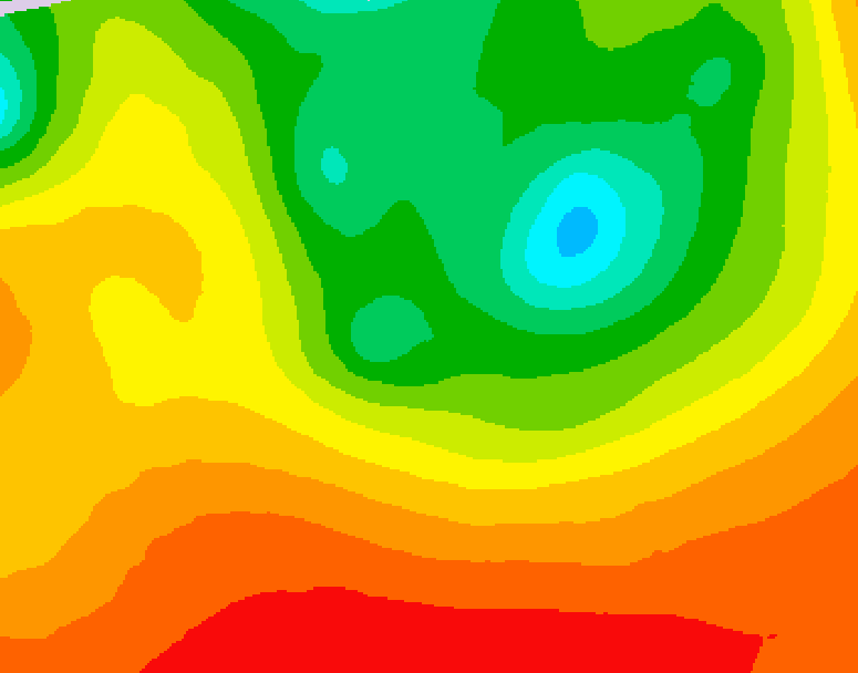 GDPS 500 millibar geopotential height 126 hour forecast chart for Canada based on 2026/08/12 0000Z data