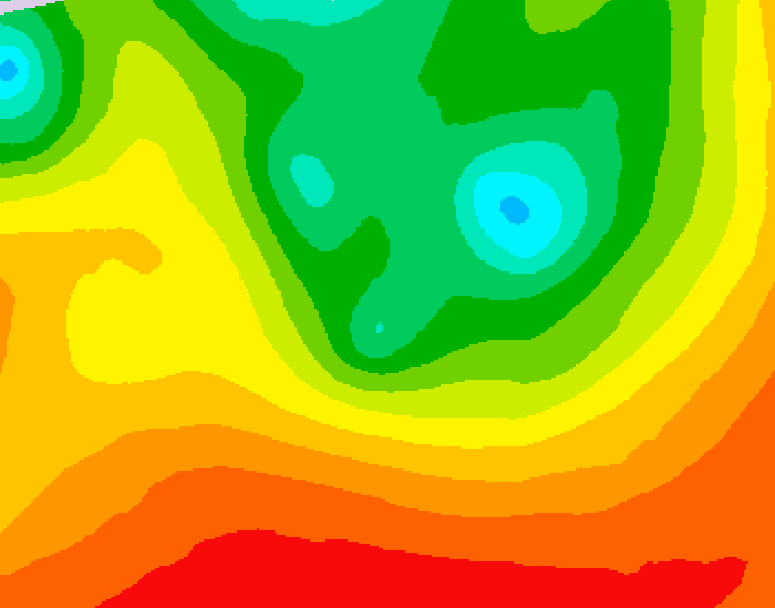 GDPS 500 millibar geopotential height 138 hour forecast chart for Canada based on 2026/08/12 0000Z data