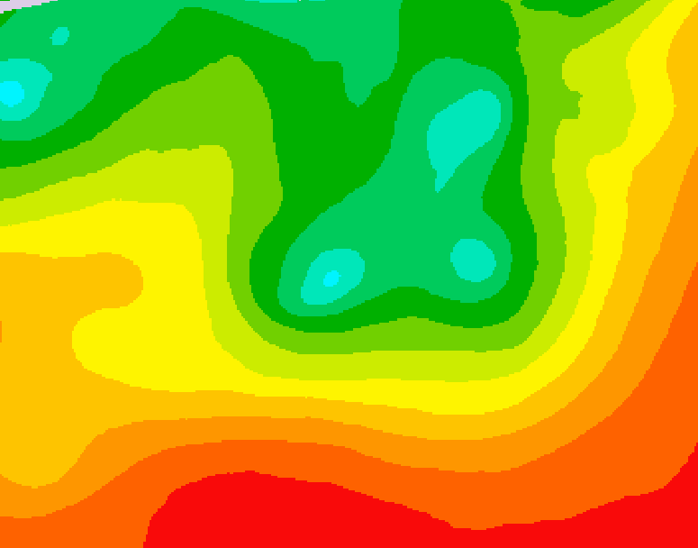 GDPS 500 millibar geopotential height 186 hour forecast chart for Canada based on 2026/08/12 0000Z data