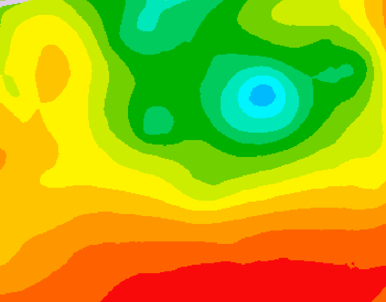 GDPS 500 millibar geopotential height 096 hour forecast chart for Canada based on 2026/08/12 1200Z data