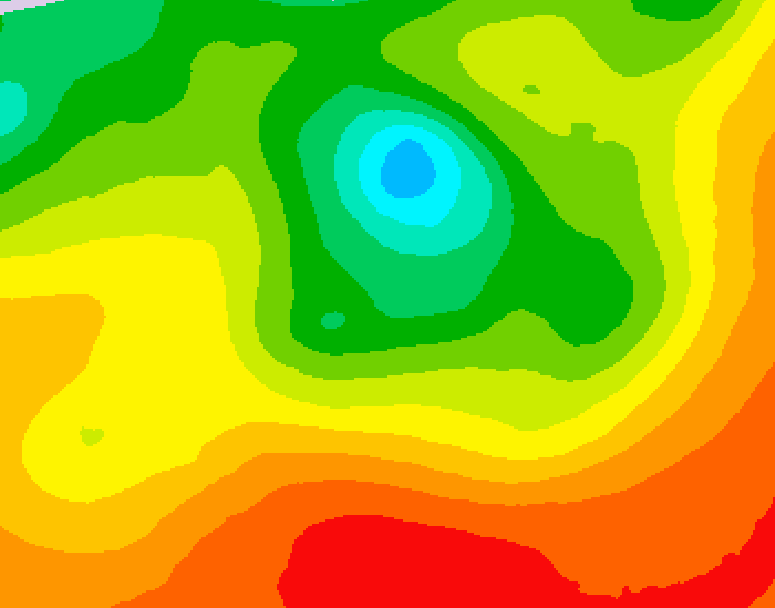 GDPS 500 millibar geopotential height 192 hour forecast chart for Canada based on 2026/08/12 1200Z data