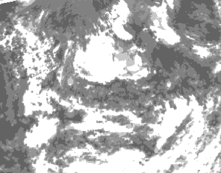 GDPS total cloud 012 hour forecast chart for Canada based on 2026/08/12 0000Z data