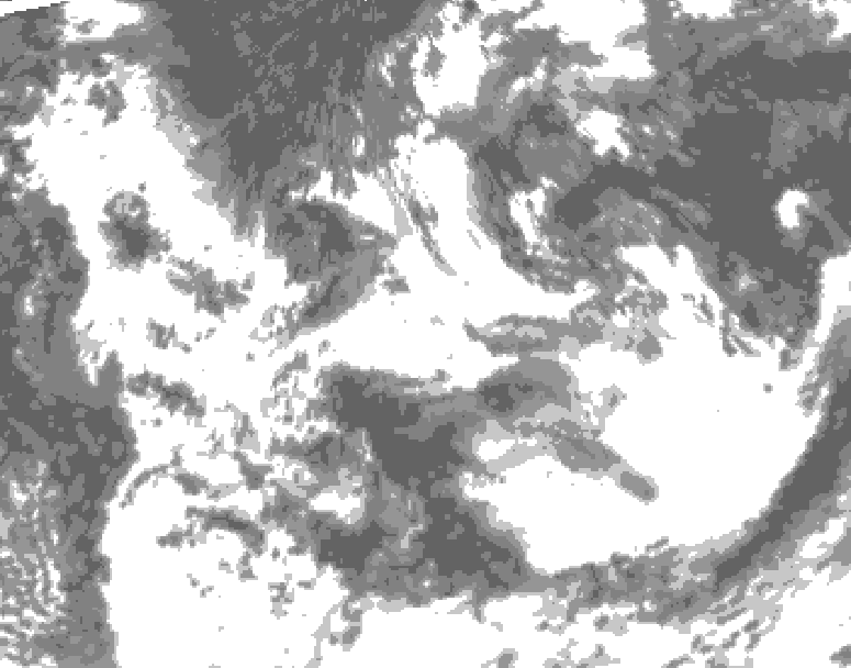 GDPS total cloud 090 hour forecast chart for Canada based on 2026/08/12 0000Z data
