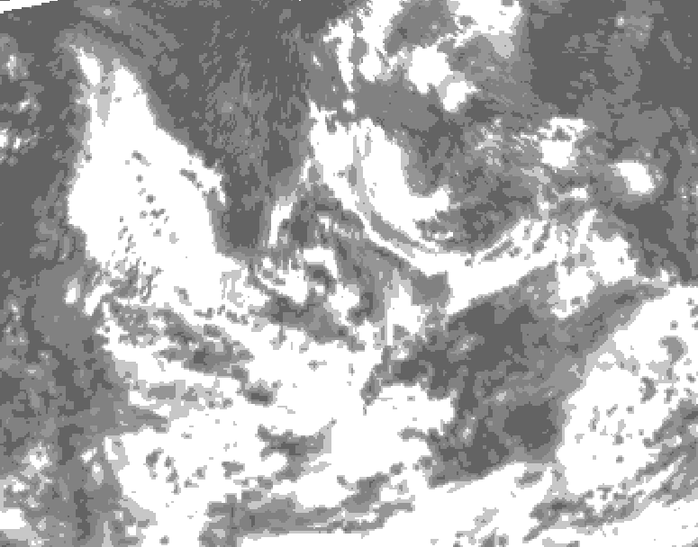 GDPS total cloud 126 hour forecast chart for Canada based on 2026/08/12 0000Z data
