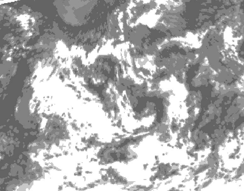 GDPS total cloud 156 hour forecast chart for Canada based on 2026/08/12 0000Z data
