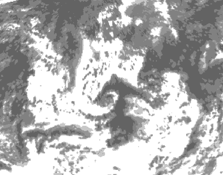 GDPS total cloud 198 hour forecast chart for Canada based on 2026/08/12 0000Z data