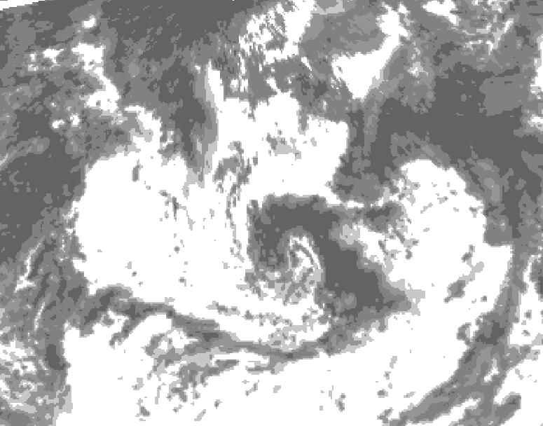 GDPS total cloud 210 hour forecast chart for Canada based on 2026/08/12 0000Z data