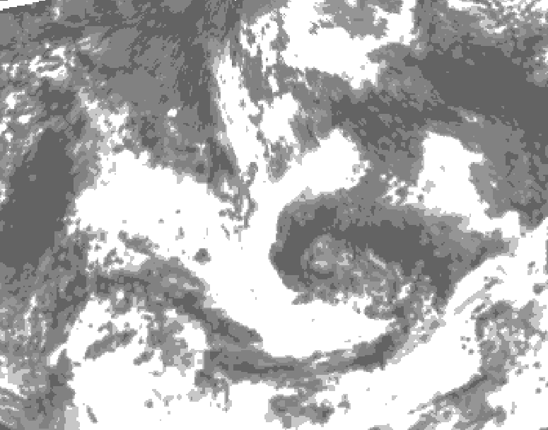 GDPS total cloud 228 hour forecast chart for Canada based on 2026/08/12 0000Z data