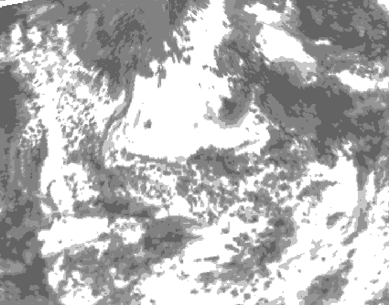 GDPS total cloud 012 hour forecast chart for Canada based on 2026/08/12 1200Z data