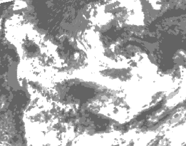 GDPS total cloud 072 hour forecast chart for Canada based on 2026/08/12 1200Z data