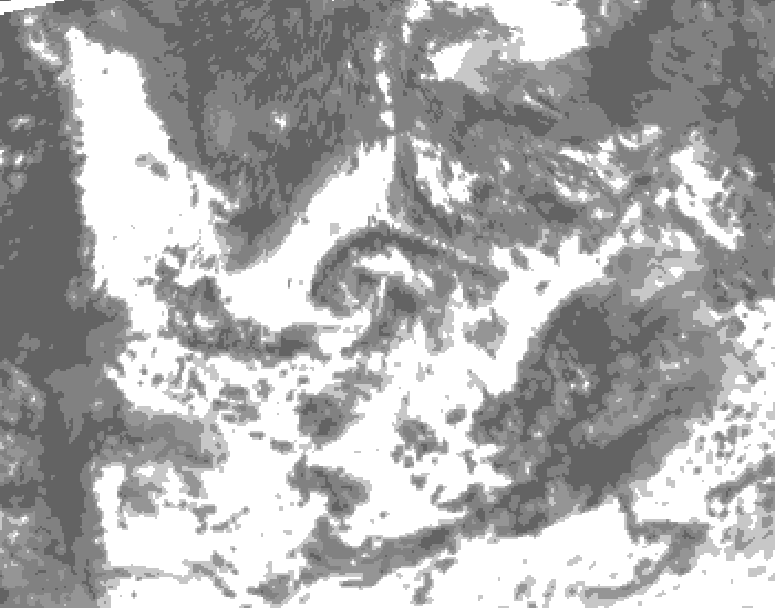 GDPS total cloud 120 hour forecast chart for Canada based on 2026/08/12 1200Z data