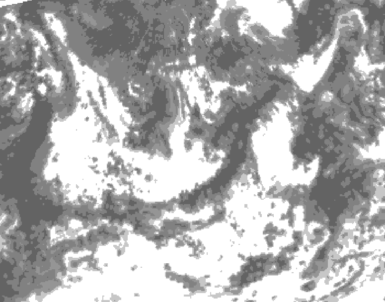 GDPS total cloud 144 hour forecast chart for Canada based on 2026/08/12 1200Z data