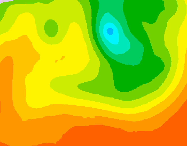 GDPS 500 millibar geopotential height 006 hour forecast chart for Canada based on 2026/08/13 0000Z data