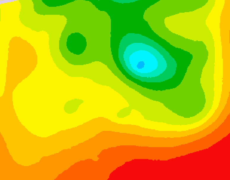 GDPS 500 millibar geopotential height 036 hour forecast chart for Canada based on 2026/08/13 0000Z data