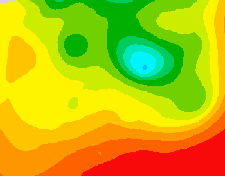 GDPS 500 millibar geopotential height 042 hour forecast chart for Canada based on 2026/08/13 0000Z data