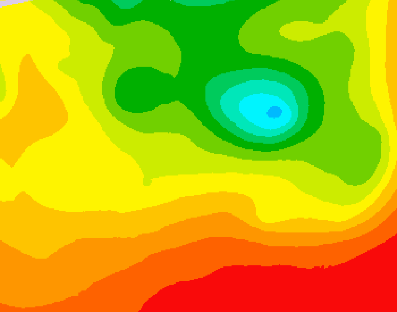 GDPS 500 millibar geopotential height 054 hour forecast chart for Canada based on 2026/08/13 0000Z data