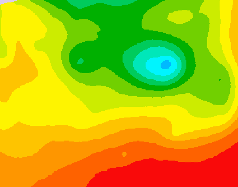 GDPS 500 millibar geopotential height 060 hour forecast chart for Canada based on 2026/08/13 0000Z data