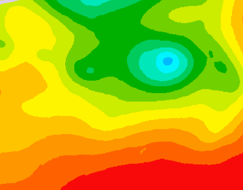 GDPS 500 millibar geopotential height 072 hour forecast chart for Canada based on 2026/08/13 0000Z data