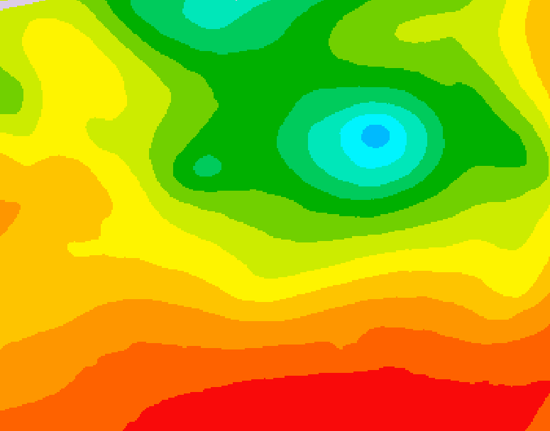 GDPS 500 millibar geopotential height 078 hour forecast chart for Canada based on 2026/08/13 0000Z data